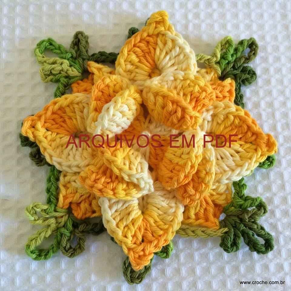 Flor estrela- Passo a passo – Croche.com.br