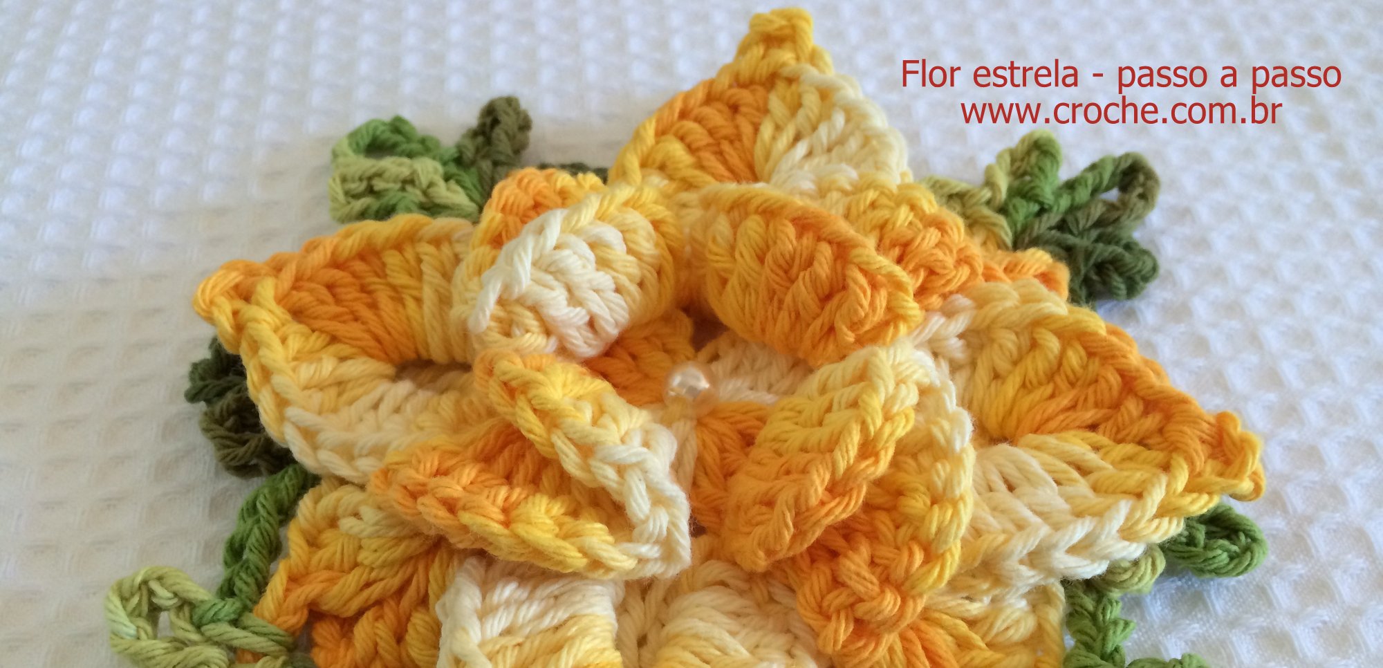 Flor estrela passo a passo | Croche.com.br