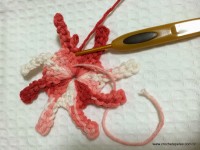 Flor margarida rasteira em crochê (12)