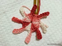 Flor margarida rasteira em crochê (15)