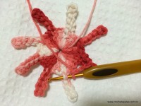 Flor margarida rasteira em crochê (17)