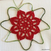 Toalha de natal passo a passo (8)