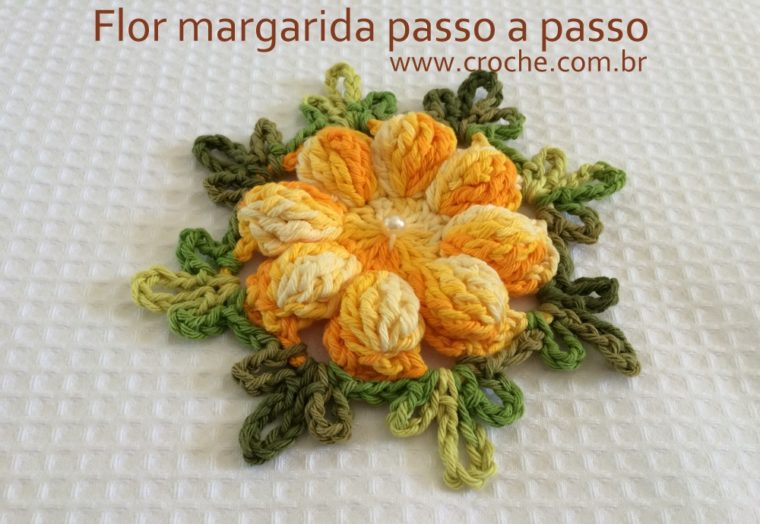 Flor margarida passo a passo