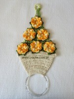 Porta pano de prato - vaso de flores (11)