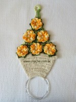 Porta pano de prato - vaso de flores (9)