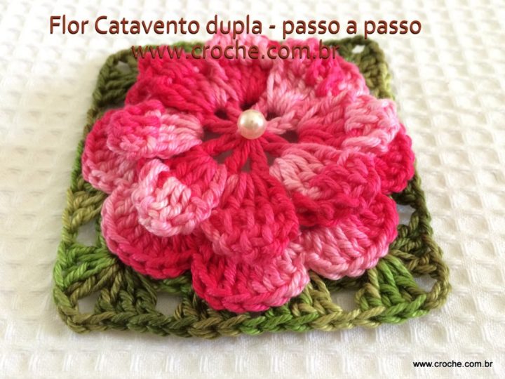 Flor catavento dupla passo a passo