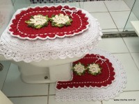 Tapete oval bico duplo - tampa do vaso parte 2 (160)