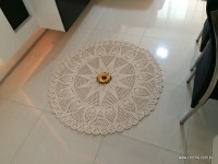 Tapete redondo com flor girasso passo a passo (266)