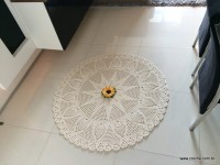 Tapete redondo com flor girasso passo a passo (277)