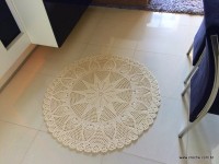 Tapete redondo com flor girasso passo a passo (279)