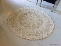 Tapete redondo com flor girasso passo a passo (283)
