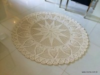 Tapete redondo com flor girasso passo a passo (284)