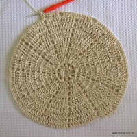 Tapete redondo com flor girasso passo a passo (66)