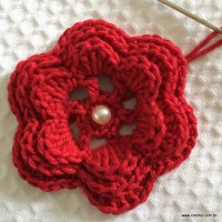 Detalhe aproximado da flor pronta