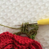 Pontos na agulha prontos para fechar