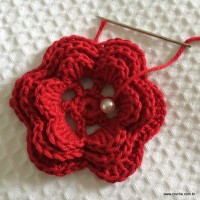 Flor rasteirinha com 6 pétalas passo a passo (53)