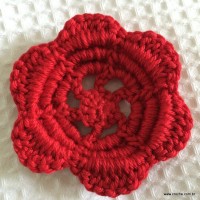 Flor rasteirinha com 6 pétalas passo a passo (59)