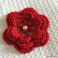 Flor rasteirinha com 6 pétalas passo a passo (60)