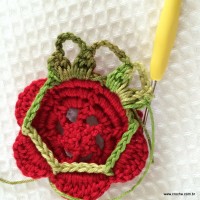 Flor rasteirinha com 6 pétalas passo a passo (75)