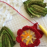 Trilho de mesa caminho de flores - passo a passo (142)