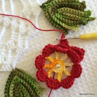 Trilho de mesa caminho de flores - passo a passo (143)