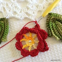 Trilho de mesa caminho de flores - passo a passo (145)