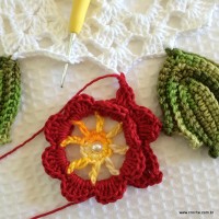 Trilho de mesa caminho de flores - passo a passo (146)