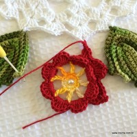 Trilho de mesa caminho de flores - passo a passo (147)