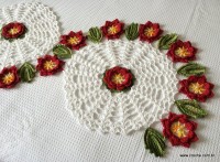 Trilho de mesa caminho de flores - passo a passo (154)