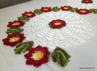 Trilho de mesa caminho de flores - passo a passo (156)