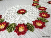 Trilho de mesa caminho de flores - passo a passo (157)