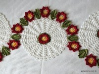 Trilho de mesa caminho de flores - passo a passo (166)