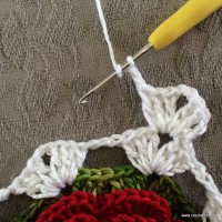 Trilho de mesa - caminho de mesa com flor rasteirinha - passo a passo (15)