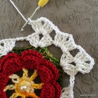 Trilho de mesa - caminho de mesa com flor rasteirinha - passo a passo (20)