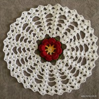 Trilho de mesa - caminho de mesa com flor rasteirinha - passo a passo (54)