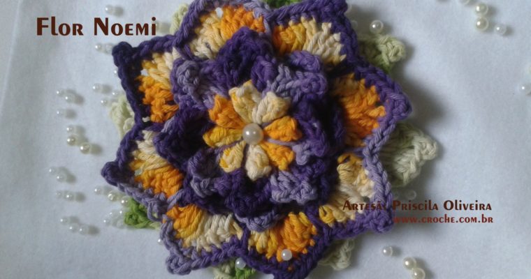Flor Noemi passo a passo