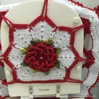 Jogo de banheiro camélia - tampa do vaso (68)