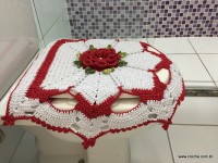 Jogo de banheiro camélia - tampa do vaso (69)