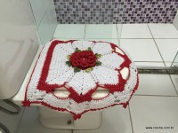 Jogo de banheiro camélia - tampa do vaso (70)