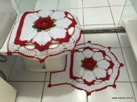 Jogo de banheiro camélia - tampa do vaso (71)