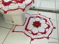 Jogo de banheiro camélia - tampa do vaso (75)