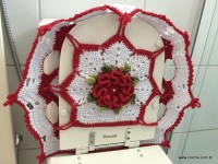 Jogo de banheiro camélia - tampa do vaso (77)