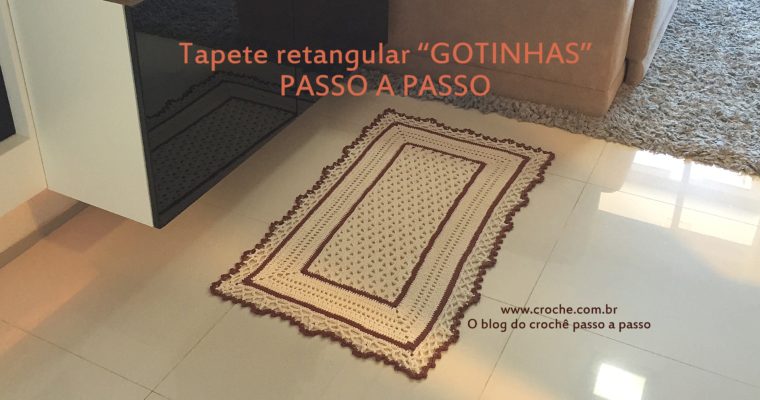 Tapete retangular gotinhas