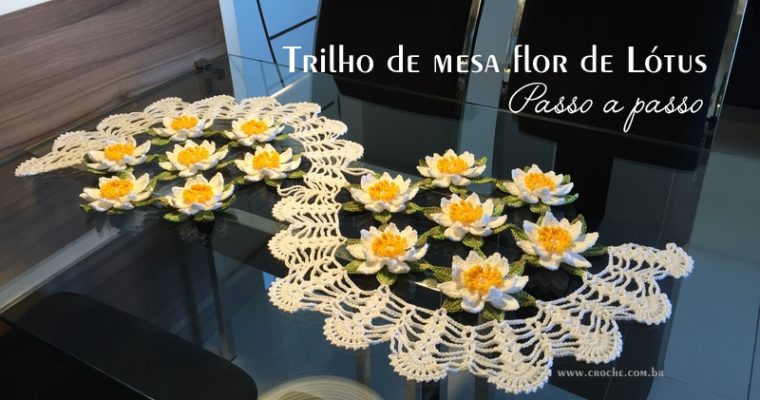 Trilho de mesa flor de lótus