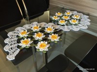 Trilho de mesa flor de lótus parte 3 (106)