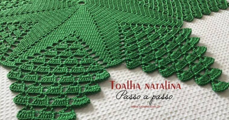 Toalha natalina passo a passo