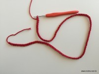 Tapete vermelho em crochê filé (1)