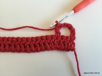 Tapete vermelho em crochê filé (10)