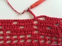 Tapete vermelho em crochê filé (101)