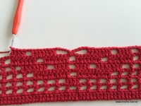 Tapete vermelho em crochê filé (106)